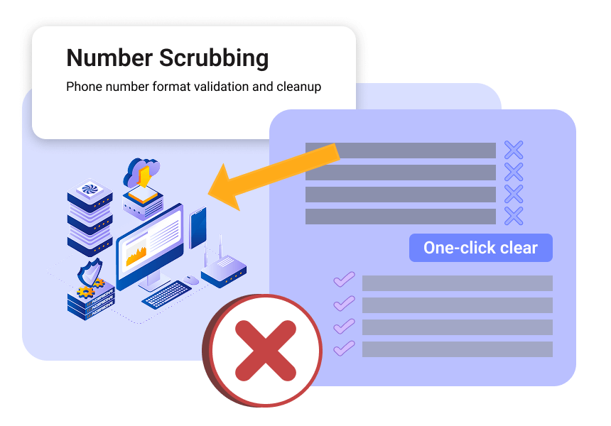 NumberChecker.AI tool for scrubbing and formatting phone number databases